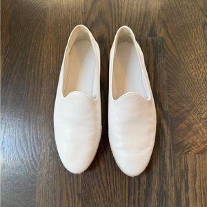 Vince - Malia Leather Espadrilles Flat Loafers - White - Size 7
